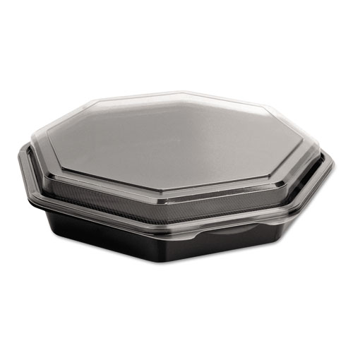 Octaview Cf Containers, Black/clear, 31oz, 9.57w X 9.18d X 1.97h, 100/carton