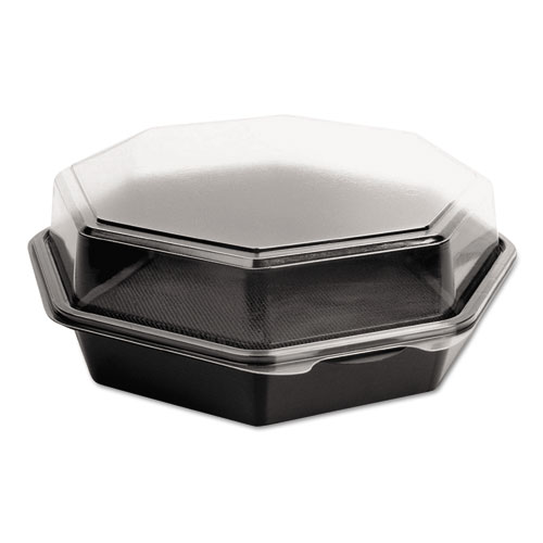 Octaview Cf Containers, Black/clear, 42oz, 9.57w X 9.18d X 3.15h, 100/carton