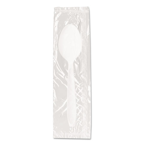 Solo® Reliance Mediumweight Cutlery, Teaspoon, Individually Wrapped, White, 1,000/Carton