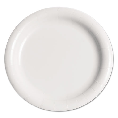 Bare Eco-Forward Clay-Coated Mediumweight Paper Plate, 9" dia, White, 125/Pack, 4 Packs/Carton SCCMWP9B