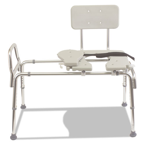 Heavy-Duty Sliding Transfer Bench With Cut-Out Seat, 19-23"h, 15 X 19 Seat