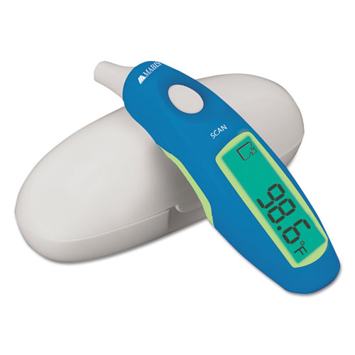 MABIS® Deluxe Instant Ear Thermometer, Digital, Blue
