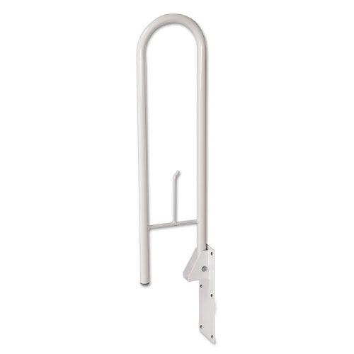 HealthSmart® Fold-Away Grab Bar, White, Steel, 7” x 4” x 30”