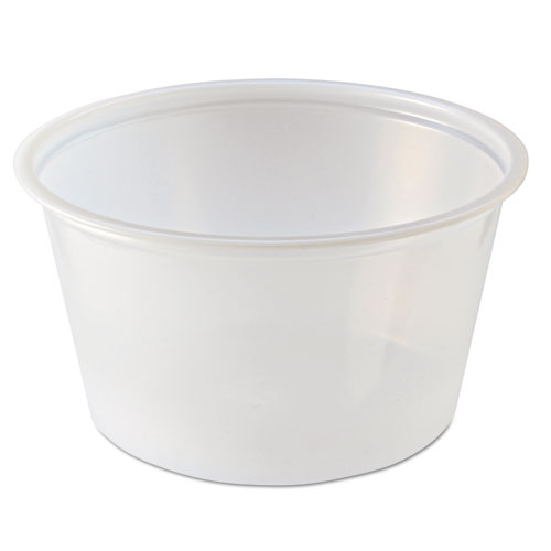 Fabri-Kal® Portion Cups, 4 Oz, Clear, 125/Sleeve, 20 Sleeves/Carton