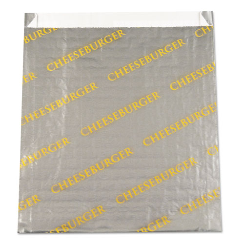 FOIL/PAPER BAG, 0.25", 6" X 6.5", SILVER, 1,000/CARTON