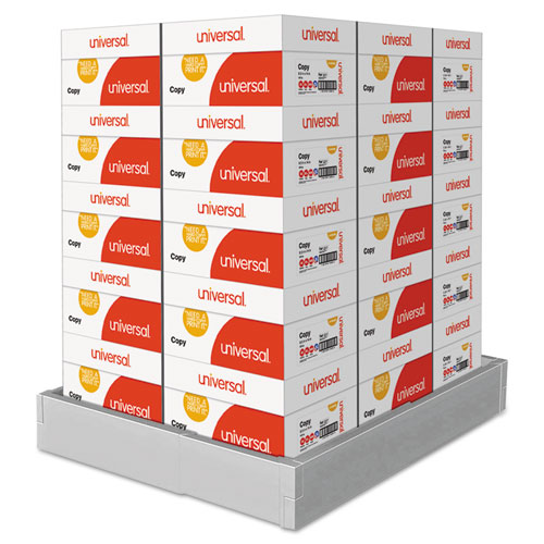 Image of Copy Paper, 92 Bright, 20 lb Bond Weight, 8.5 x 14, White, 500 Sheets/Ream, 10 Reams/Carton, 30 Cartons/Pallet