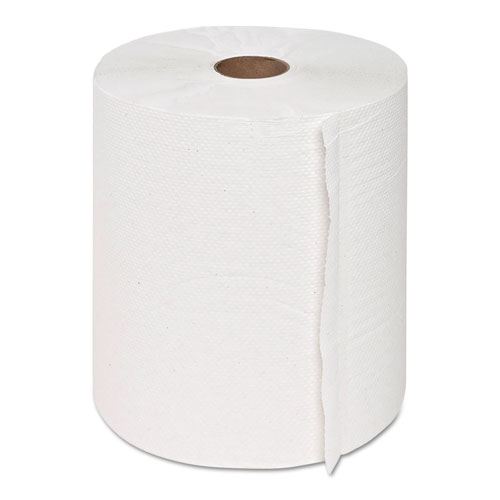 Hardwound Roll Towels, 1-Ply, White, 8" X 350 Ft, 12 Rolls/carton