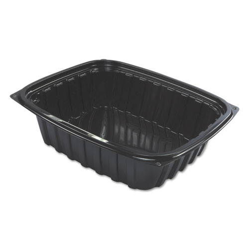 Clearpac Plastic Container , 7 1/2 X 2 X 2 X 6 1/2, Black, 24 Oz, 63/pk, 4 Pk/ct