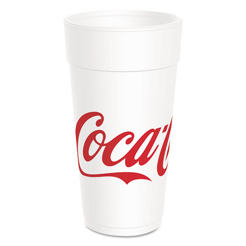 Coca-Cola Foam Cups, Red/white, 24 Oz, 20/bag, 20 Bags/carton