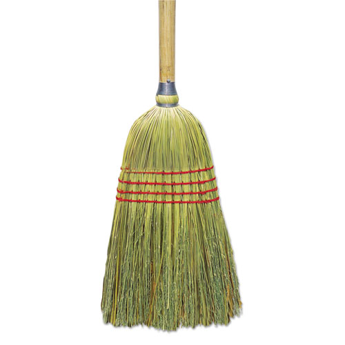 Image of Boardwalk® Upright Corn/Fiber Broom, 56" Overall Length, Natural, 6/Carton