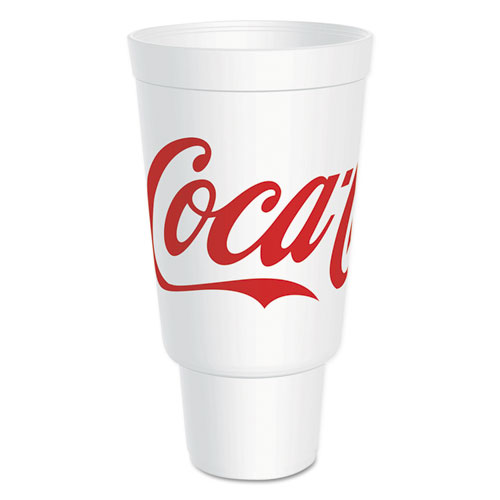 Coca-Cola Foam Cups, Red/white, 44 Oz, 20/bag, 15 Bags/carton