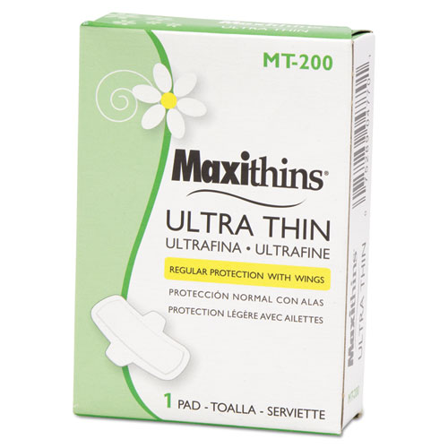 Maxithins Vended Ultra-Thin Pads, 200/Carton