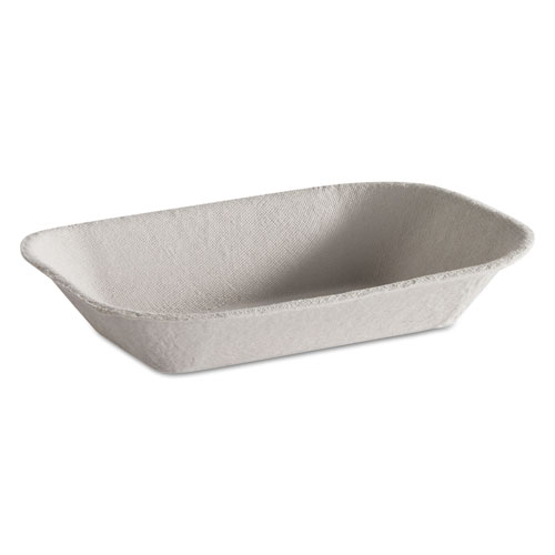 Chinet® Savaday Molded Fiber Flat Food Tray, 1-Compartment, 16 x 12, White, Paper, 200/Carton