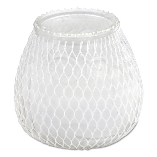 Euro-Venetian Filled Glass Candles, 60 Hour Burn, 3d x 3.5h, Frost White, 12/Carton
