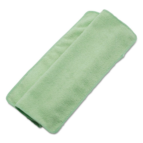 Lightweight Microfiber Cleaning Cloths, Green, 16 x 16, 24/Pack