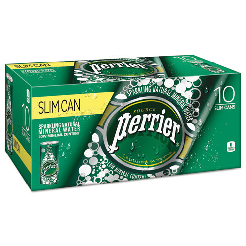 Perrier® Sparkling Natural Mineral Water, 8 oz Can, 10/Pack, 3 Pack/Carton