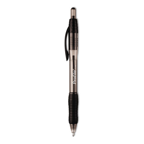 Profile Ballpoint Pen Value Pack, Retractable, Bold 1.4 mm, Black Ink, Smoke Barrel, 36/Box