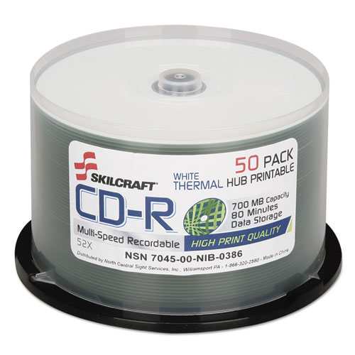 7045016269521, CD-R Recordable Disc, 700M/80 min, 52x, Spindle