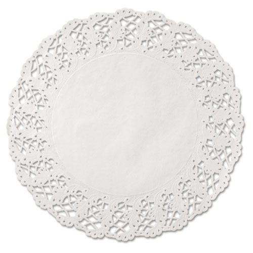 Hoffmaster® Kenmore Lace Doilies, Round, 18", White, 500/Carton