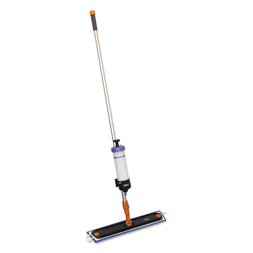Image of Diversey™ Pace 60 High Impact Cleaning Tool, 24" Wide Microfiber Head, 60" Silver/Black/Red Aluminum/Plastic Handle