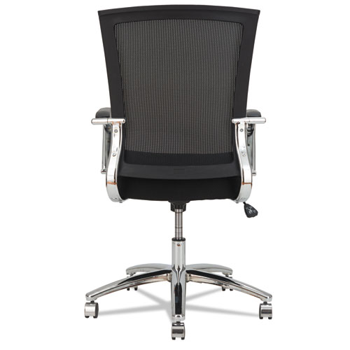 Alera Enr Series Mid-Back Slim Profile Mesh Chair, Black/chrome