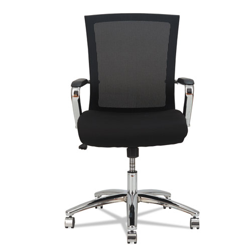 Alera Enr Series Mid-Back Slim Profile Mesh Chair, Black/chrome