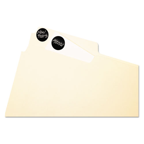 Handwrite Only Self-Adhesive Removable Round Color-Coding Labels, 0.75" dia., Black, 28/Sheet, 36 Sheets/Pack