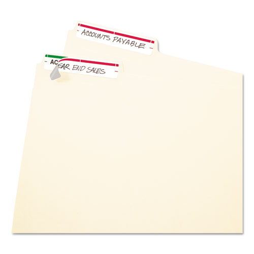 Image of Printable 4" x 6" - Permanent File Folder Labels, 0.69 x 3.44, White, 7/Sheet, 36 Sheets/Pack, (5201)
