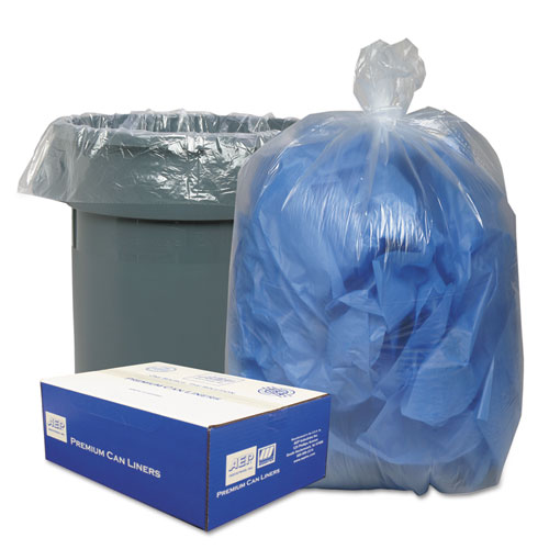 Linear Low-Density Can Liners, 30 gal, 0.71 mil, 30" x 36", Clear, 250/Carton WBI303618C