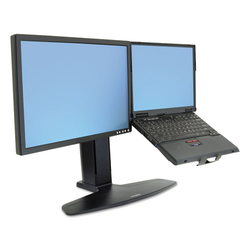 NEO-FLEX LCD MONITOR/LAPTOP LIFT STAND, FOR 20" MONITORS, 26.5" X 11.5" X 17.75", BLACK, SUPPORTS 28 LBS