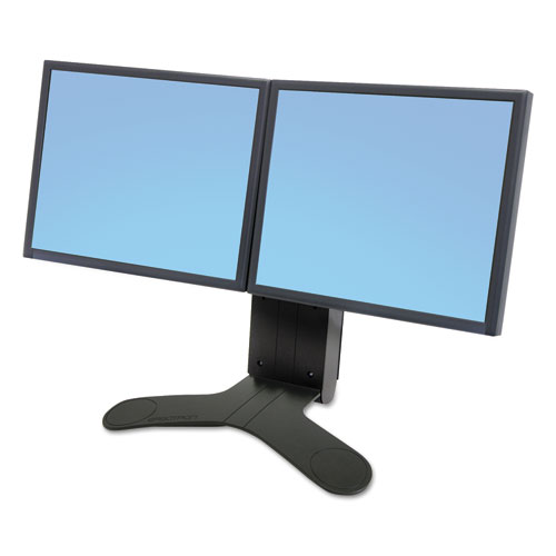 Lx Display Lift Stand For Two Lcd Screens, Black
