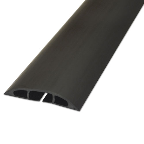 D-Line® Light Duty Floor Cable Cover, 72" x 2 1/2" x 1/2", Black