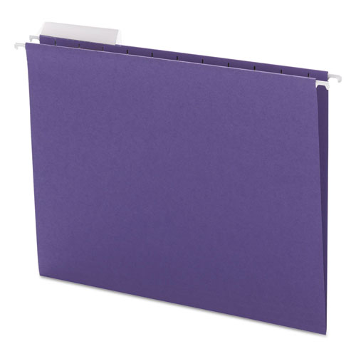 Color Hanging Folders with 1/3 Cut Tabs, Letter Size, 1/3-Cut Tabs, Purple, 25/Box
