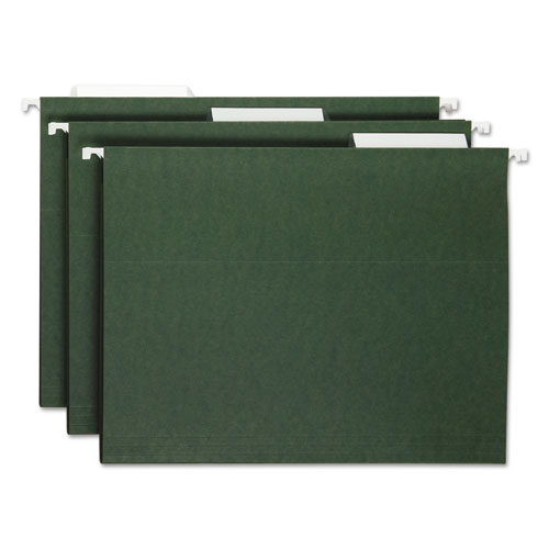 Hanging Folders, Letter Size, 1/3-Cut Tab, Standard Green, 25/Box