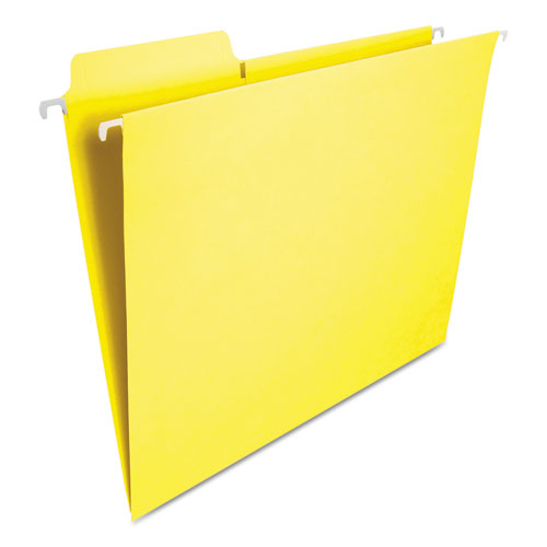 FasTab Hanging Folders, Letter Size, 1/3-Cut Tab, Yellow, 20/Box