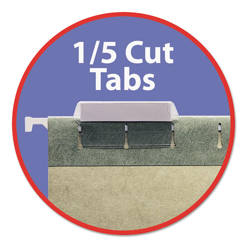 Hanging Folders, Legal Size, 1/5-Cut Tab, Standard Green, 25/Box