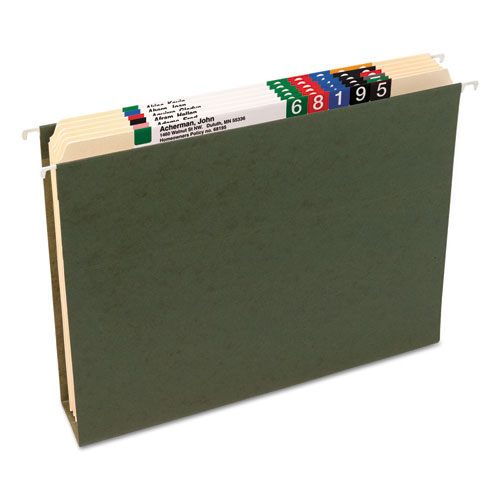 Box Bottom Hanging File Folders, 3" Capacity, Letter Size, Standard Green, 25/Box