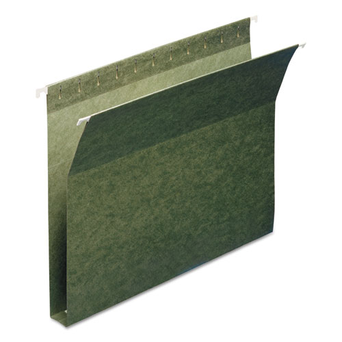 Box Bottom Hanging File Folders, Letter Size, Standard Green, 25/Box