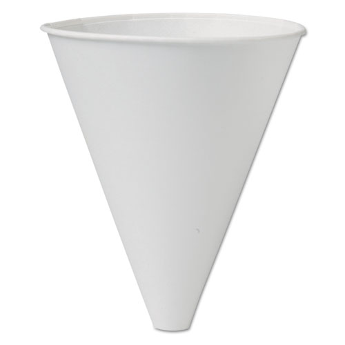 Bare Eco-Forward Treated Paper Funnel Cups, ProPlanet Seal, 10 oz, White, 250/Bag, 4 Bags/Carton