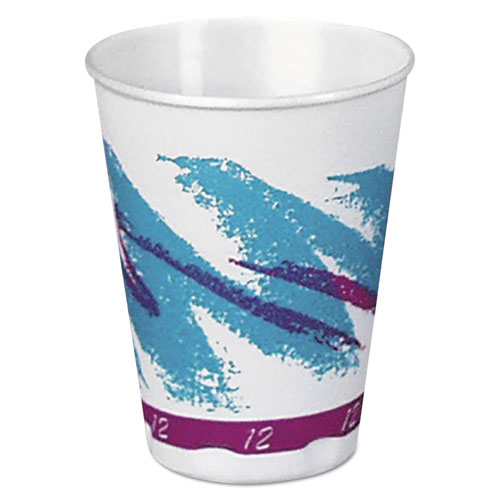 Jazz Hot Paper Vending Cups, 12oz, Blue/purple/white, Jazz Theme, 35/pk, 20/ct