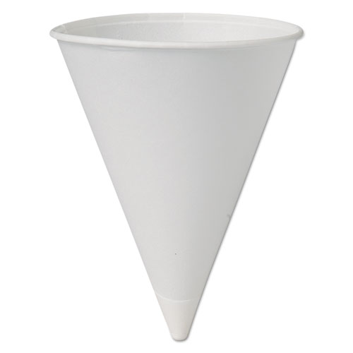Bare Eco-Forward Paper Cone Water Cups, 4 1/4 Oz, White, 5000/carton