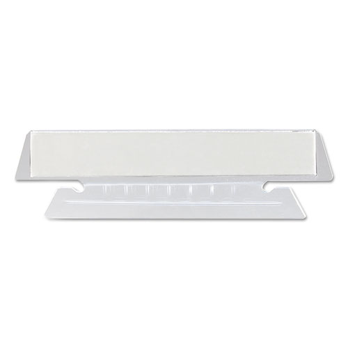 Poly Index Tabs and Inserts For Hanging File Folders, 1/3-Cut Tabs, White/Clear, 3.5" Wide, 25/Pack