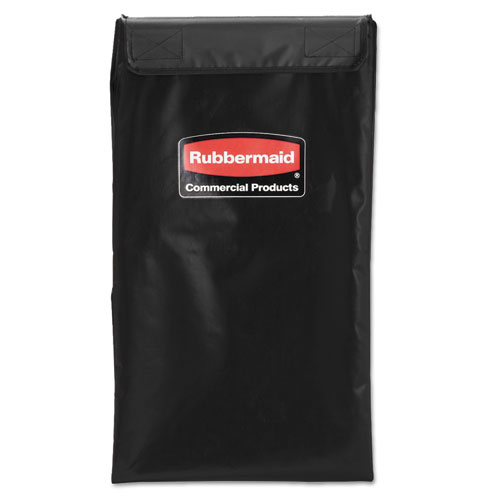 Rubbermaid® Commercial Collapsible X-Cart Replacement Bag, 4 Bushel, 220 lbs, Vinyl, Black