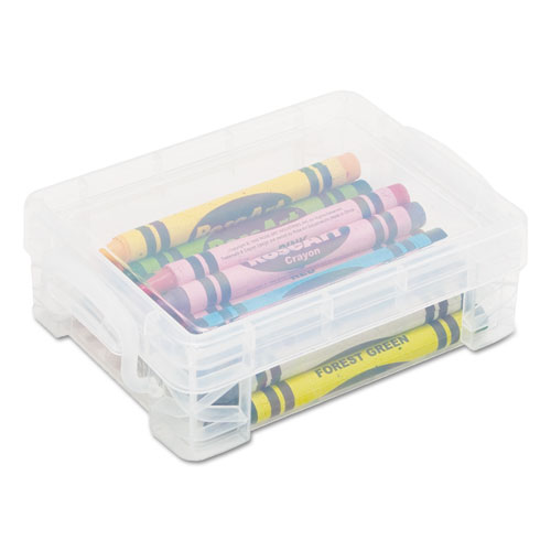 Advantus Super Stacker Crayon Box, Clear, 4 3/4 x 3 1/2 x 1 3/5
