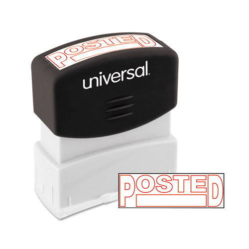 Image of Universal® Message Stamp, Posted, Pre-Inked One-Color, Red