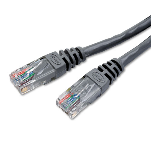 Image of CAT5e Molded Patch Cable, 25 ft, Gray