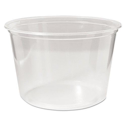 Microwavable Deli Containers, 16 oz, Clear, 500/Carton | by Plexsupply