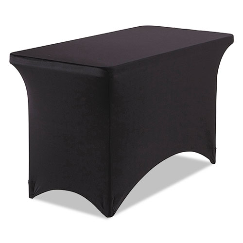 Image of iGear Fabric Table Cover, Polyester/Spandex, 24" x 48", Black