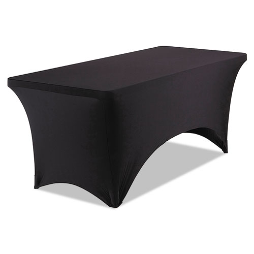 Image of iGear Fabric Table Cover, Polyester/Spandex, 30" x 72", Black