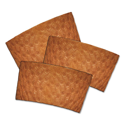 Hot Cup Sleeve, Fits 10 oz to 24 oz Cups, Brown, 1,000/Carton